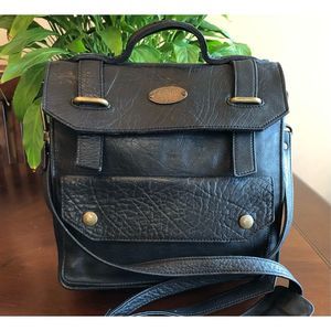 OVERLAND OUTFITTERS - Vintage Pebbled Leather Crossbody/Messenger. Unique & Rare